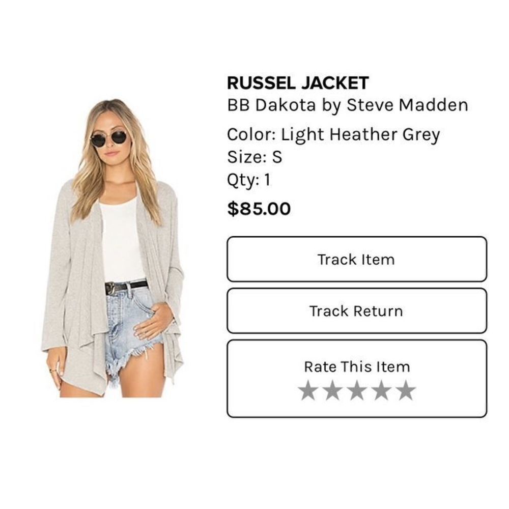 BB Dakota Russel Jacket M Light heather grey